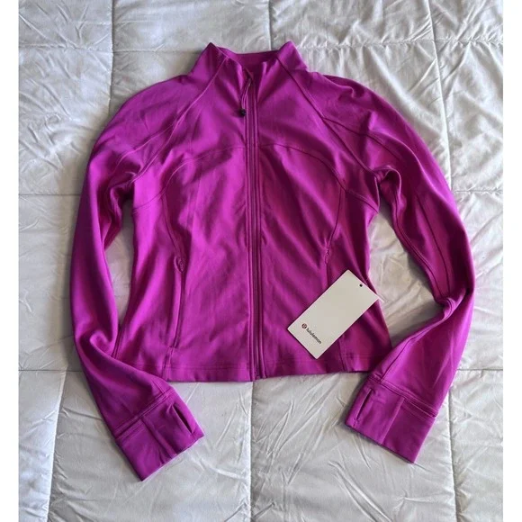 New Lululemon Nulu Cropped Define Jacket Size 10 Sonic Pink SNCP Full Zip NWT - Picture 3 of 16